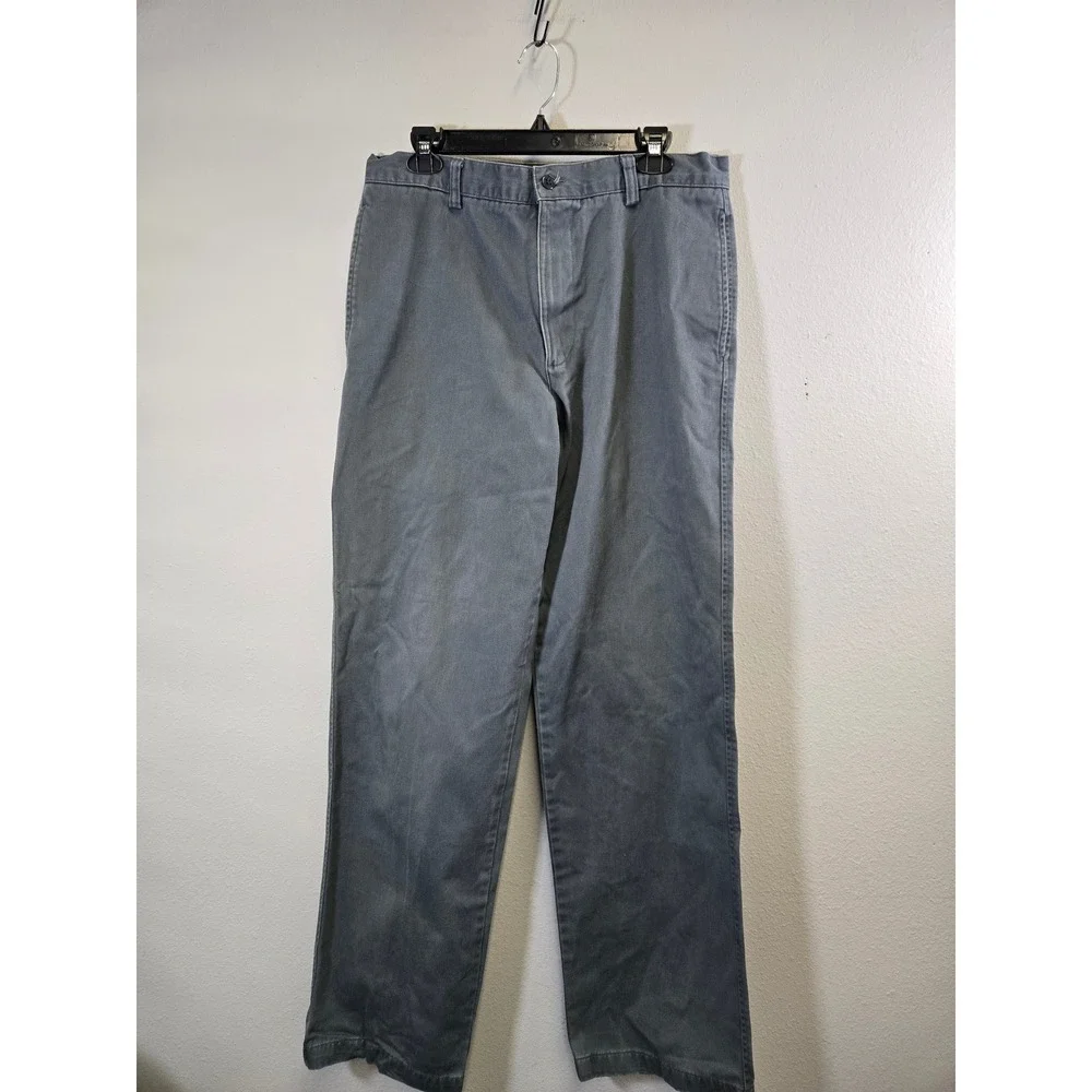 Dockers Vintage Khakis Cotton Twill Straight Leg Chino Pants Blue Gray 34x34
